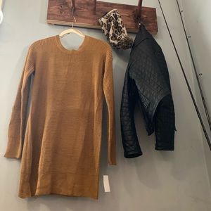 Pink Rose mini sweater dress